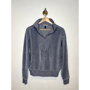 Universal Thread Velour Ribbed Half Zip Pullover